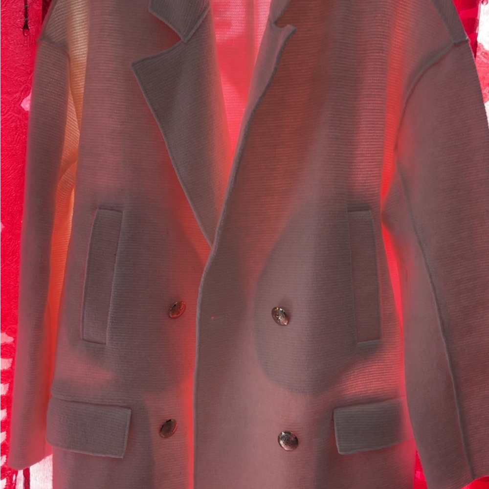 Women's white Double-Breasted Coat